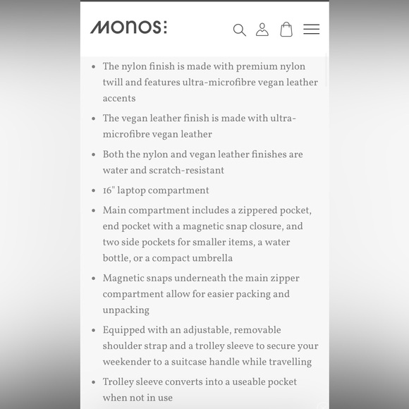 Monos Metro Weekender - Picture 13 of 14